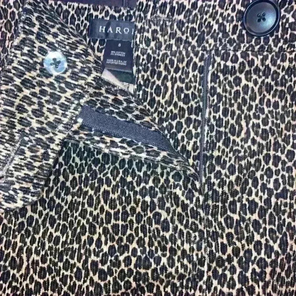 Harold's Corduroy Cheetah Print Mini Skirt PRISTINE Size 8 - Picture 2 of 8